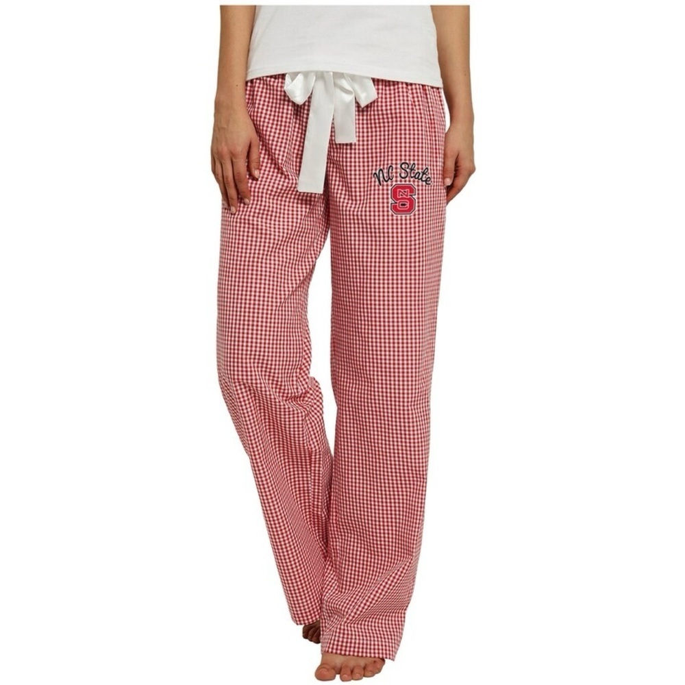 Concepts Sports NC State Women's Red Checkered Pajama Pants size medium